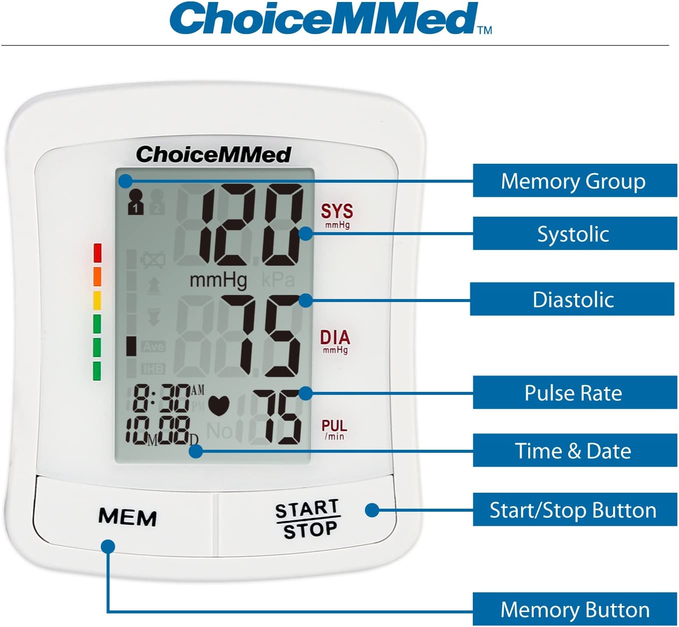 Automatic Wrist Blood Pressure Monitor BP Cuff Gauge Machine Tester For Home